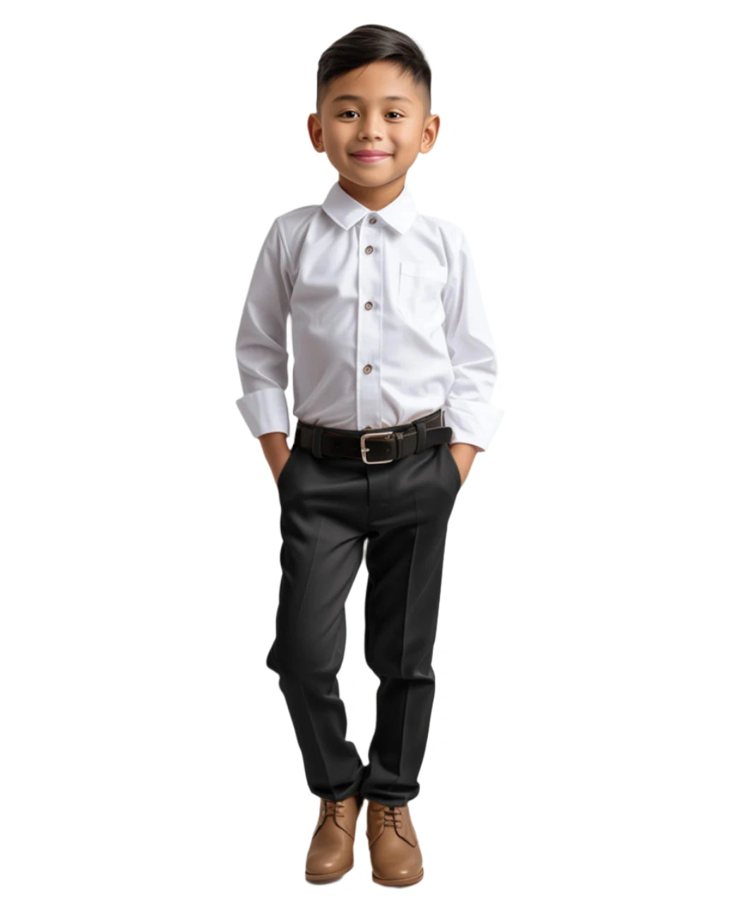 Zegarie Garçon Pantalon Noir Séparé Élégance Classique Style Moderne